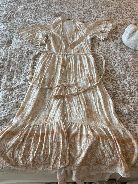 Petal & Pup Dresses & Skirts - Petal & Pup Cream and Tan Floral Maxi Dress